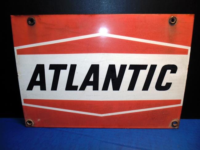 Atlantic Gas Station Pump Sign (1 of 1)