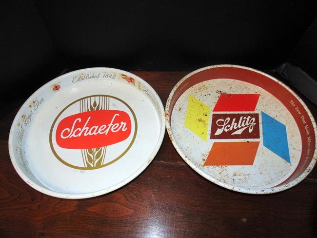 Schlitz & Schaefer Beer Trays (1 of 1)
