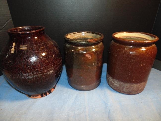 3 Redware Pots (1 of 1)
