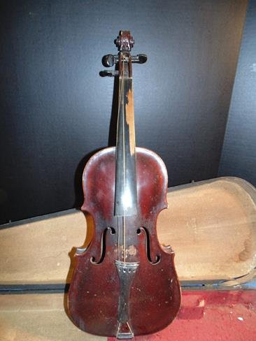 Violin with Carved Leaf (1 of 4)