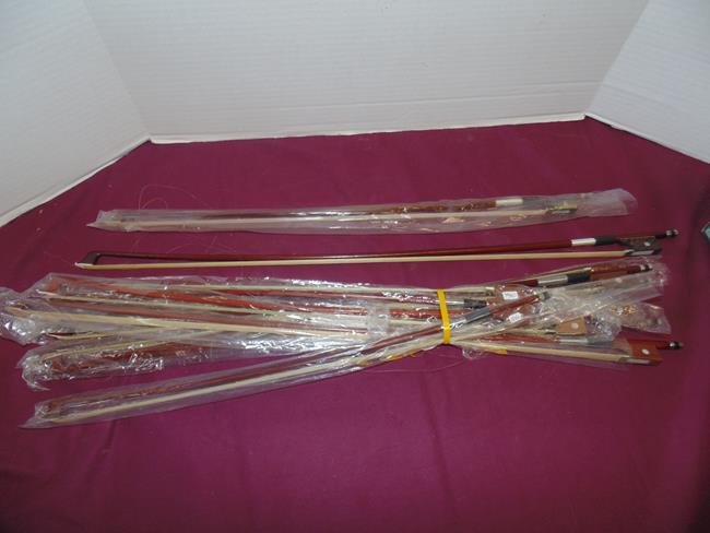 Violin Bows: Group of 9 Violin Bows.