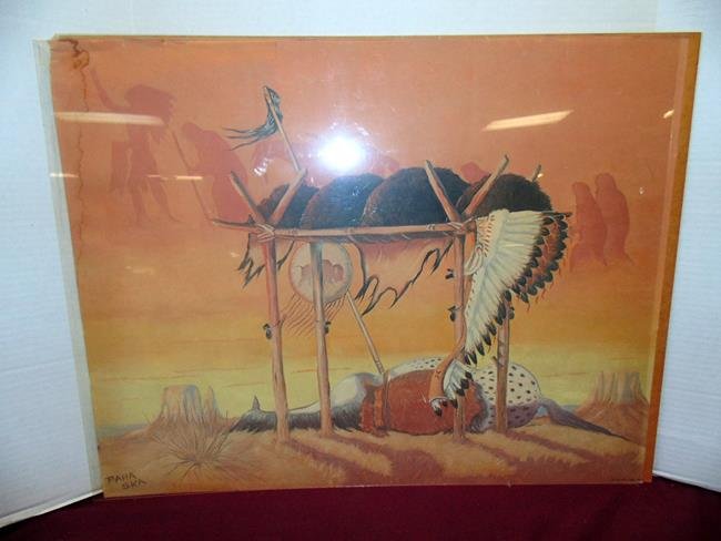 Native American Print: 28"x22" Paha Ska print.