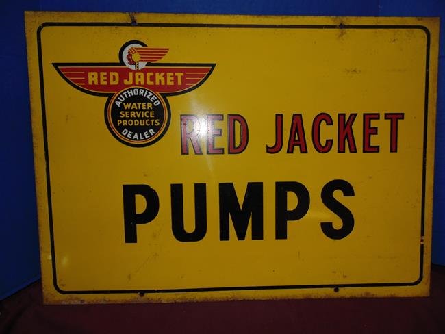 Red Jacket Pump Double Sided Sign (1 of 2)