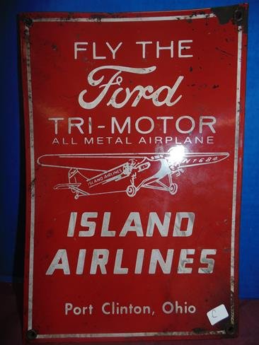 Enamel Ford  Airplane Sign (1 of 2)