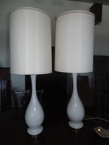 Pair of Mid Century Tall Lamps (1 of 2)