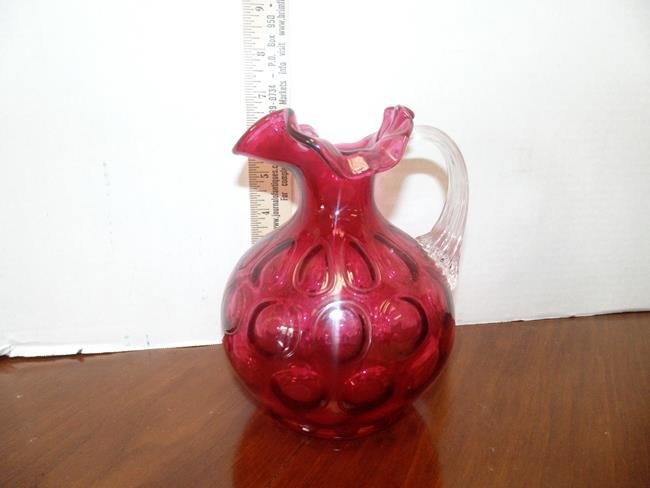 Fenton Cranberry Pitcher (1 of 1)