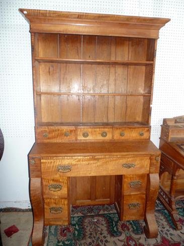 Tiger Maple Secretary Desk