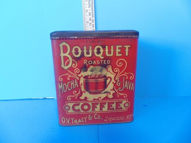 Bouquet Coffee Tin Litho Can (1 of 4)
