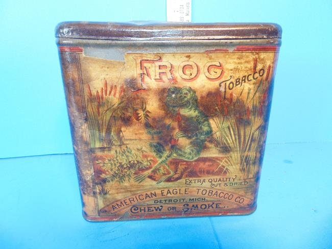 American Eagle Tobacco Co. Frog Tin (1 of 6)