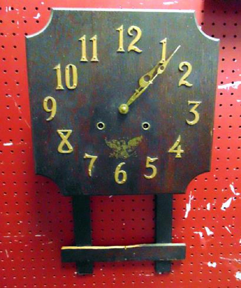 Arts & Crafts Mission Oak Wall Clock (1 of 1)