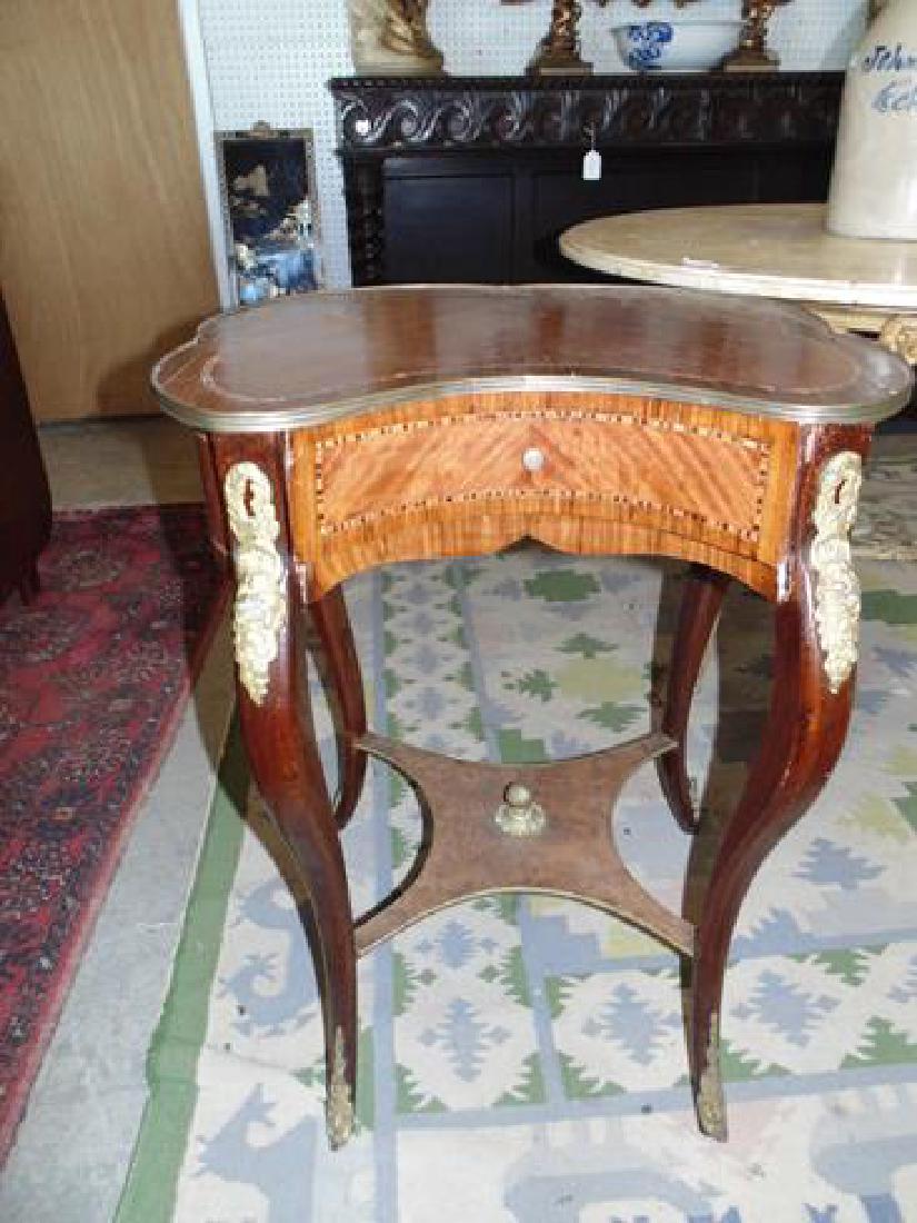 French Inlaid One Drawer Table with Ormalu (1 of 2)