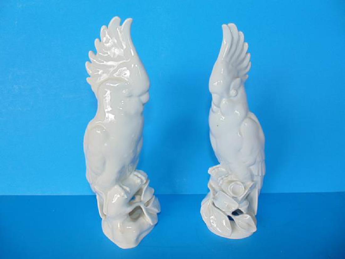 KPM Porcelain Parrots: Pair of signed KPM with Scepter mark. Parrots are 10" tall. Very good conditoin.