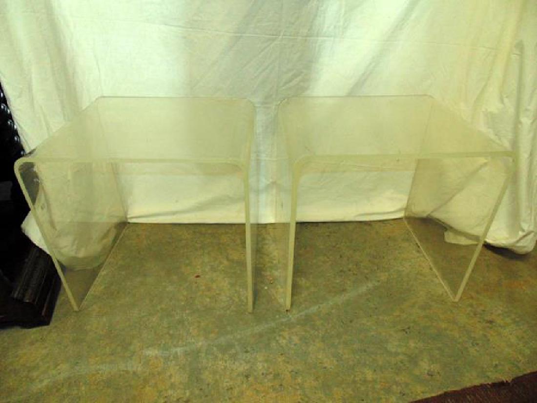 Pair of Lucite End Tables (1 of 1)