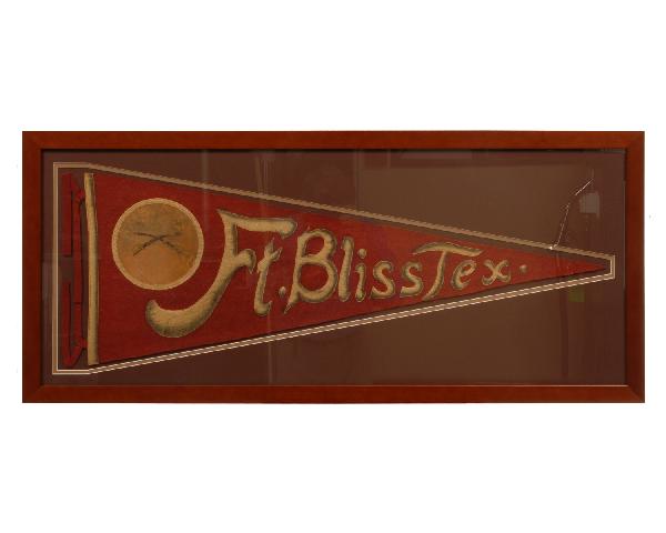 Fort Bliss Texas framed pennant: Fort Bliss Texas framed pennant