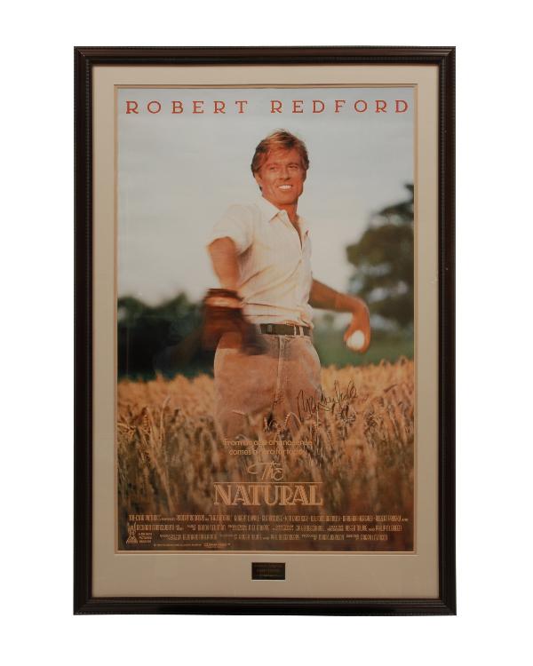 The Natural poster autographed by Robert Redford w: The Natural poster autographed by Robert Redford with Certificate of Authenticity #82000