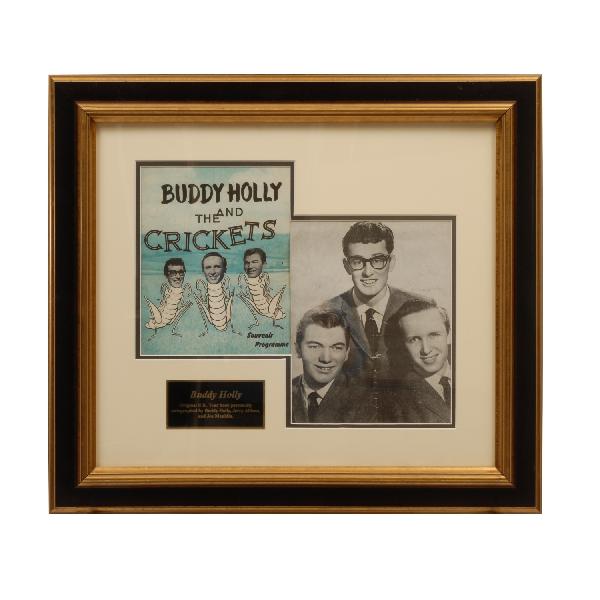 Buddy Holly and The Cricketts tour book autographe: Buddy Holly and The Cricketts tour book autographed by Buddy Holly, Jerry Allison and Joe Mauldin with Certificate from Spinstreet Gallery