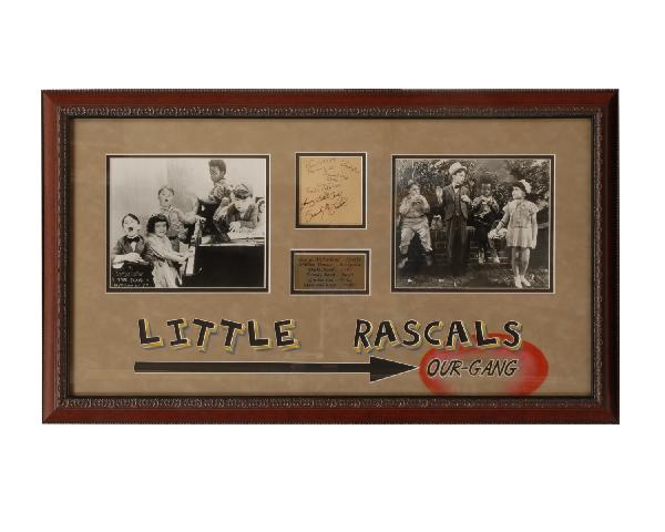 Little Rascals photo collage "Our Gang" signed by : Little Rascals photo collage "Our Gang" signed by George McFarland, William Thomas, Darla Hood, Tommy Bond, Gordon Lee and Darwood Kaye