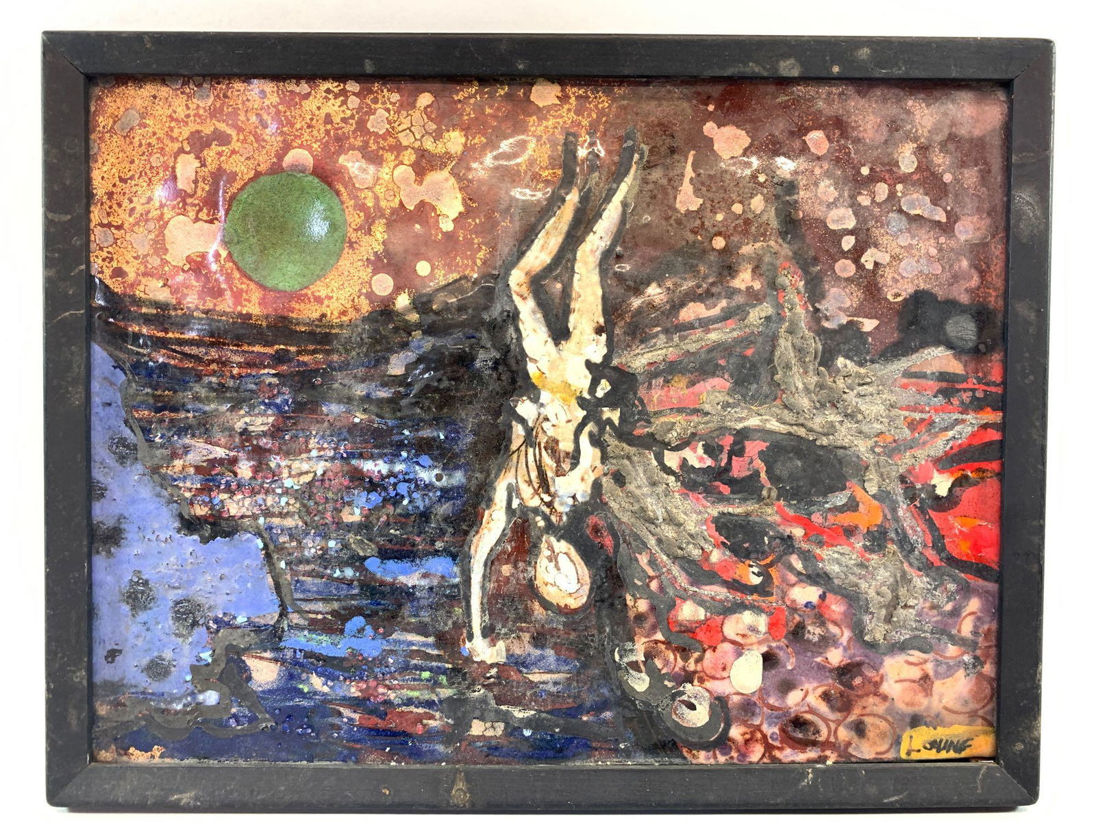 Richard Loving Enamel Sketch "Falling Man" (1 of 5)