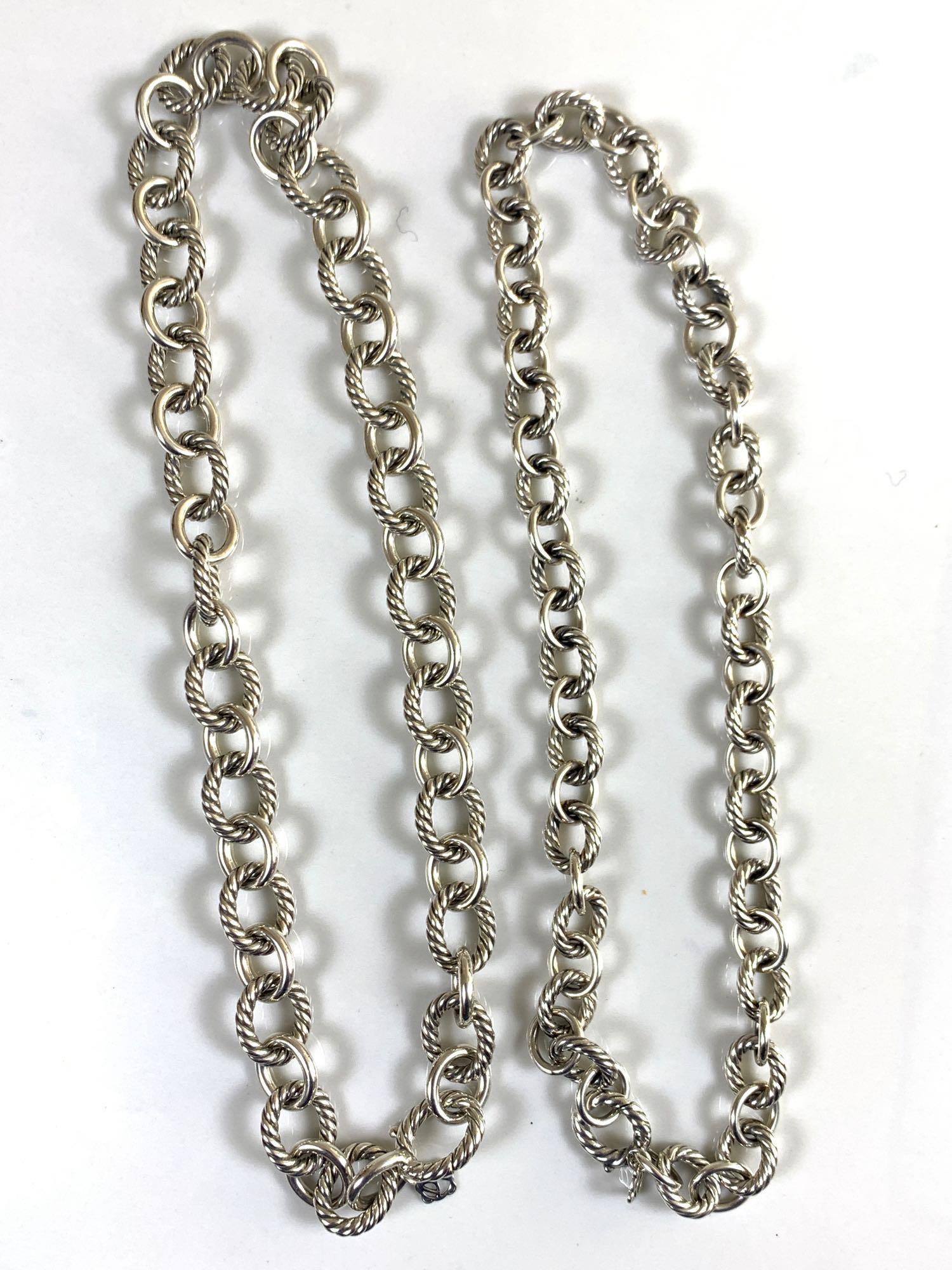 (2) David Yurman sterling silver necklaces (1 of 1)