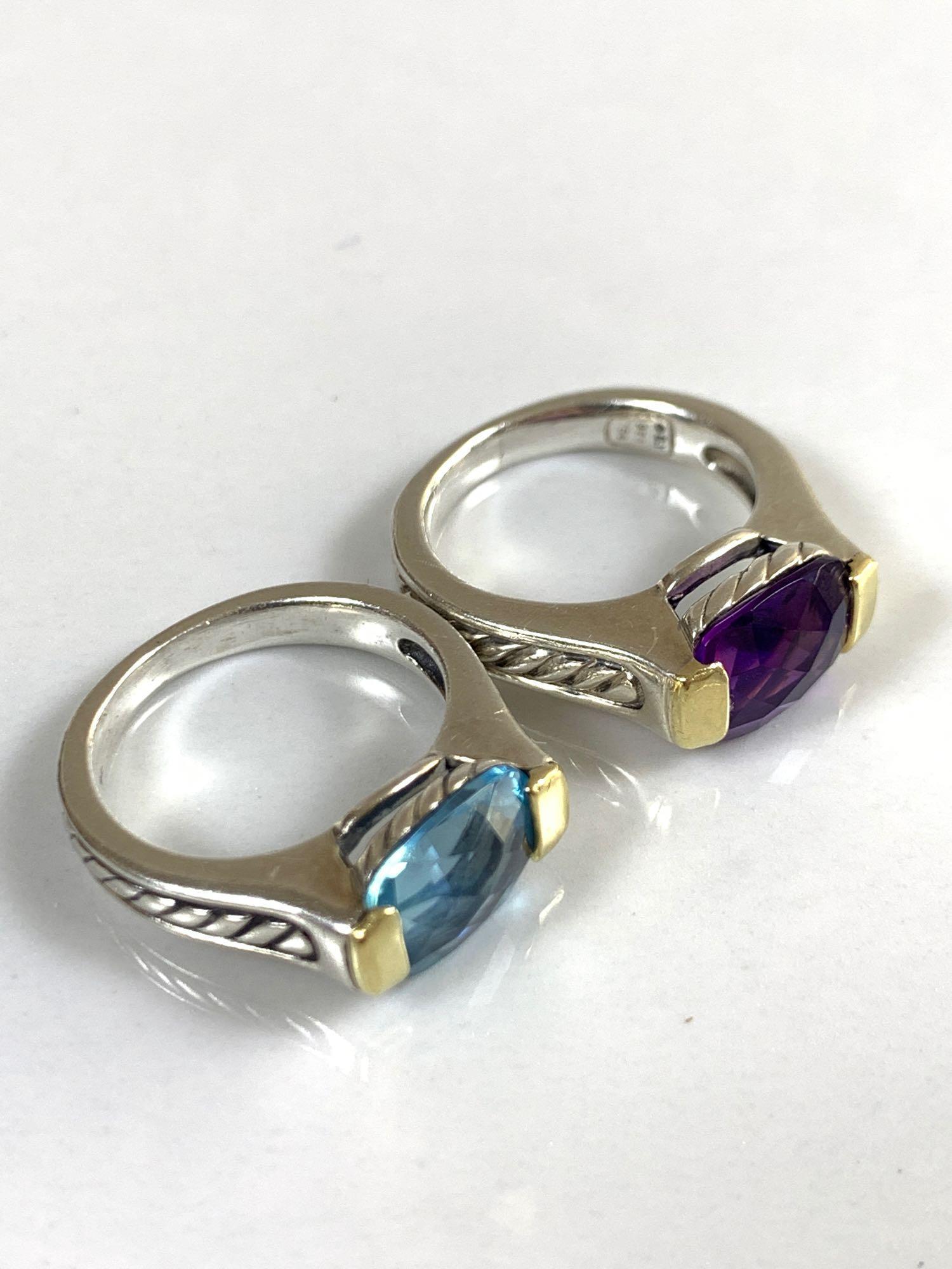 (2) David Yurman Gold, Silver,  Amethyst and Topaz (1 of 2)