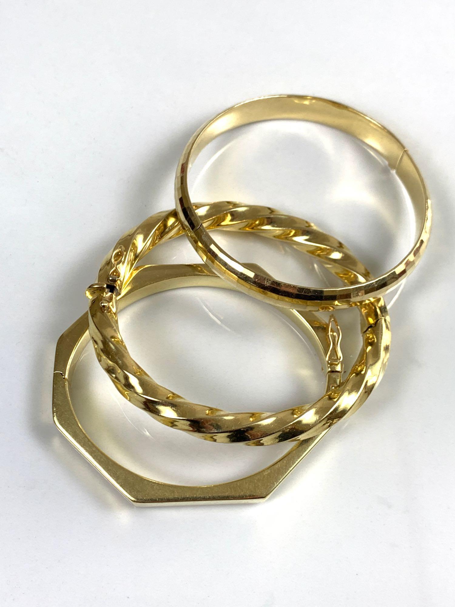 (3) 14k Yellow Gold Bracelets (1 of 2)