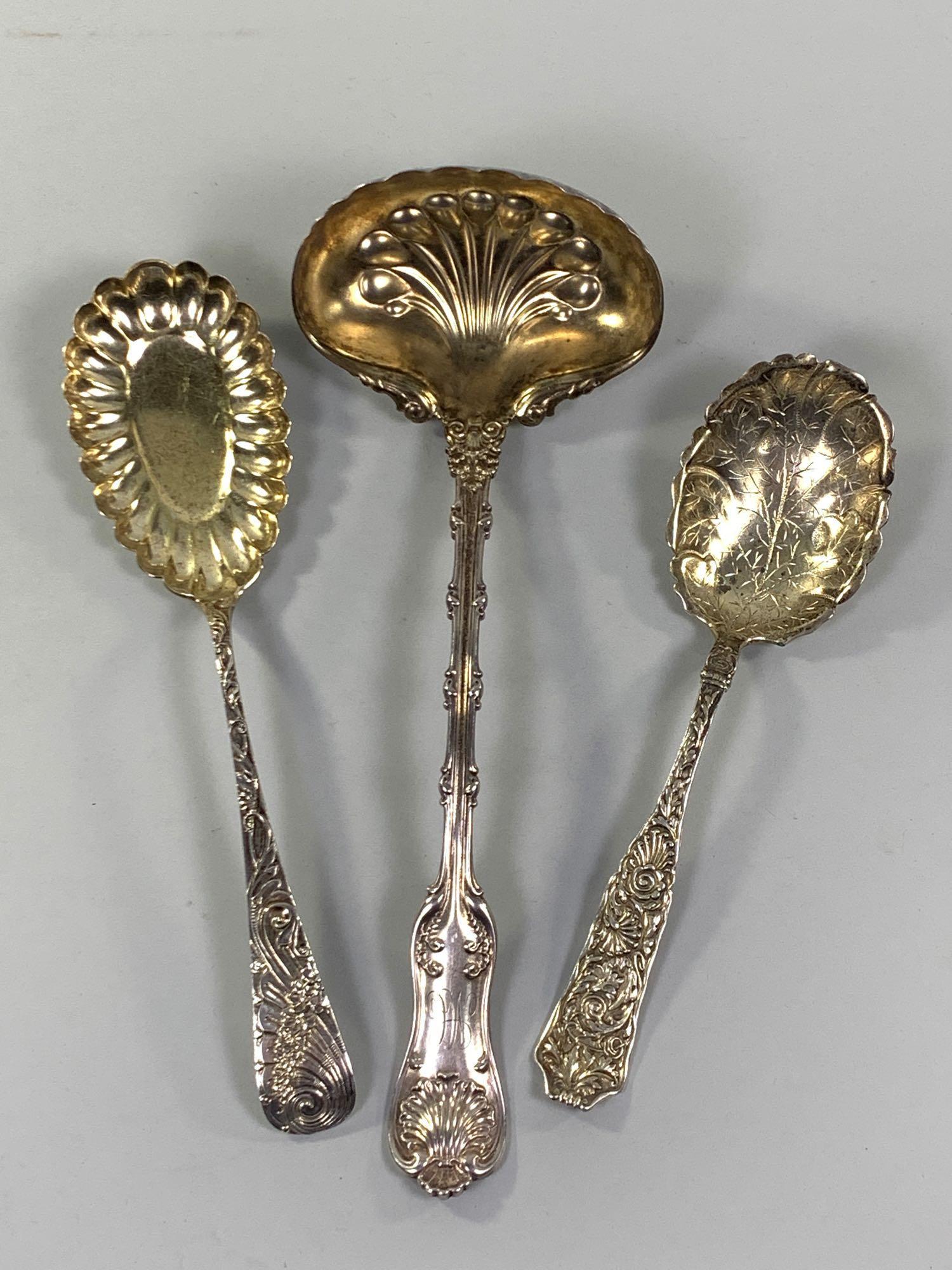 Three Elaborate Sterling Silver Serving Pieces (1 of 1)