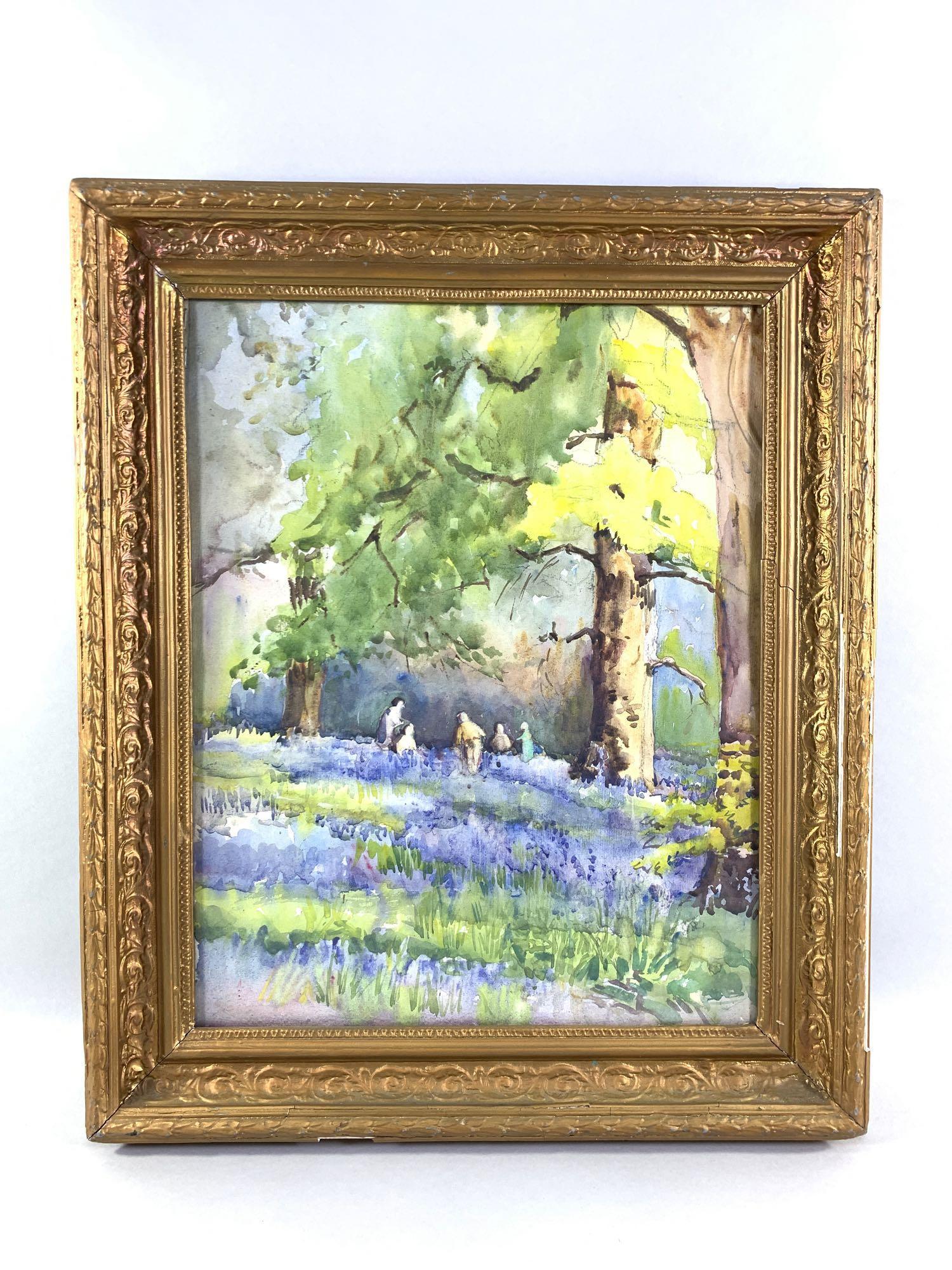 Unsigned Framed Watercolor Landscape (1 of 5)