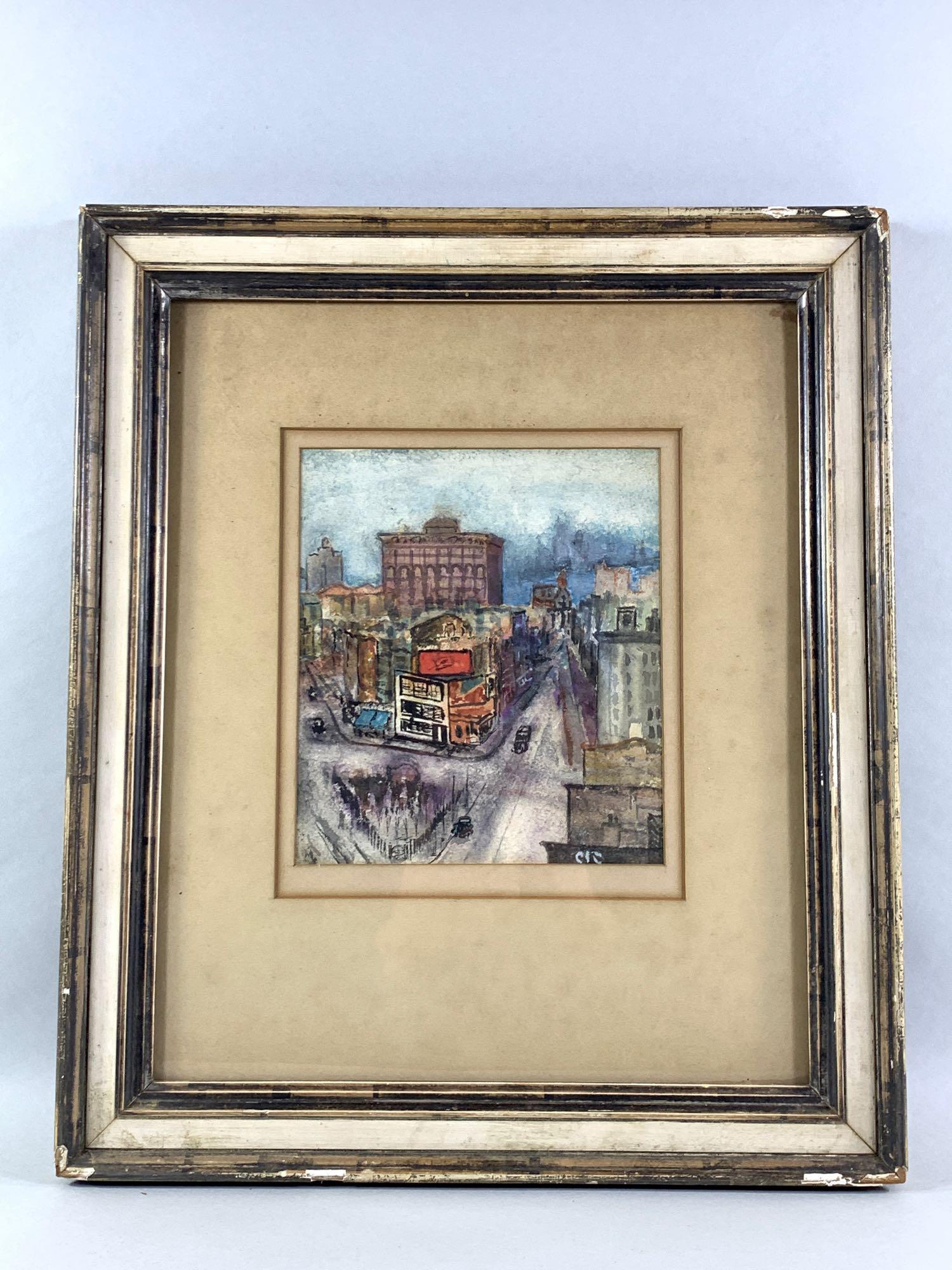 Watercolor City View (1 of 2)