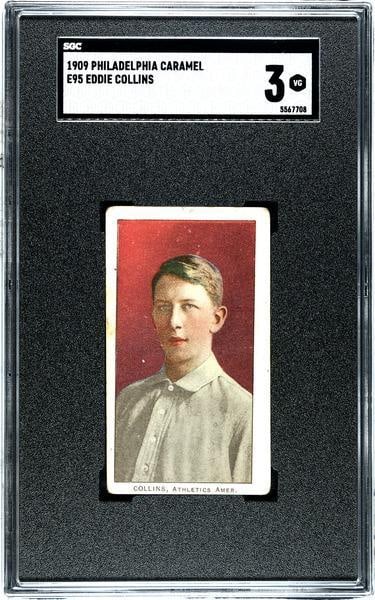 1909 Philadelphia Caramel E95 Eddie Collins HOF, SGC 3 (1 of 2)