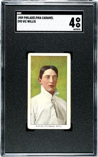 1909 Philadelphia Caramel E95 Vic Willis HOF, SGC 4: 1909 Philadelphia Caramel E95 Vic Willis HOF, SGC 4