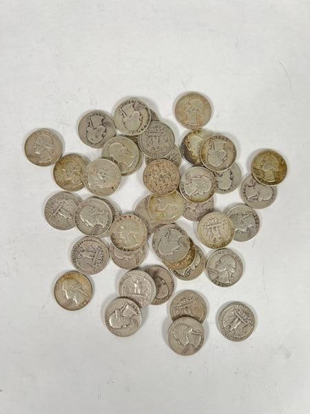(40) US Silver Washington Quarters $10.00 Face Value (1 of 1)