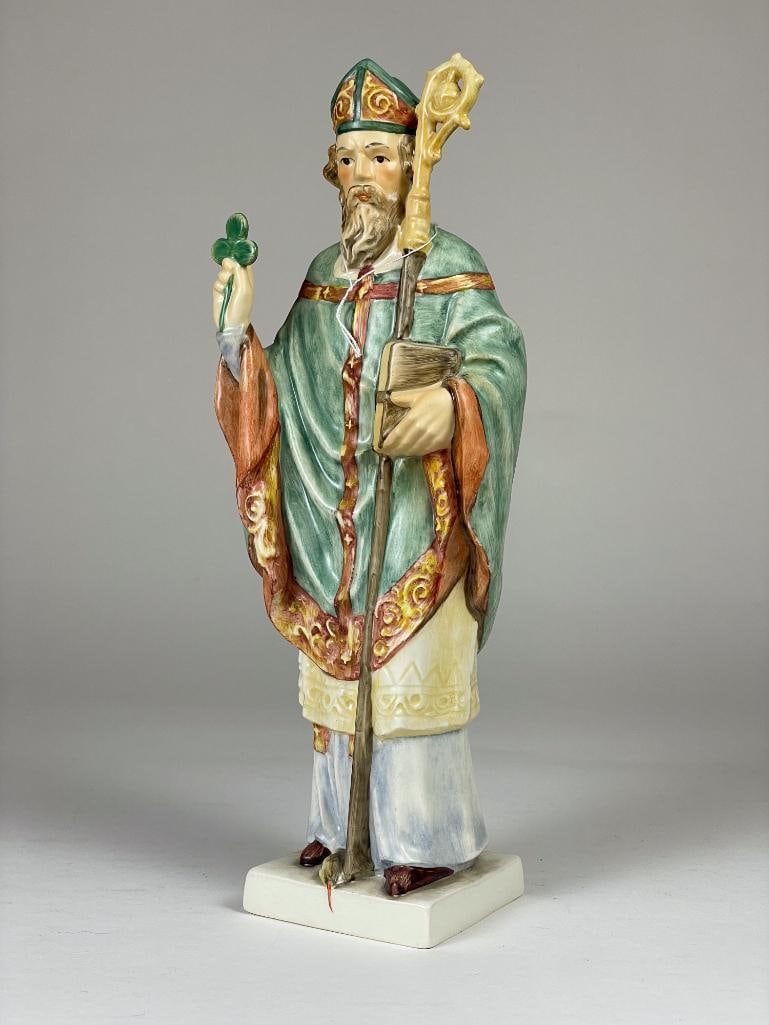 Goebel St. Patrick Figurine: Goebel St. Patrick HF25/1 1 TMK2 Low Estimate: 50, High Estimate: 1000 This lot is from the Jack and Bette Lessard extensive Hummel Collection. Descriptions, titles, mold numbers, TMK numbers, and siz