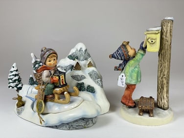 Hummel 2 Piece Christmas Figurine Lot