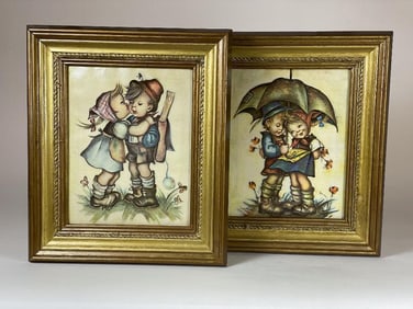 2 Piece Hummel Style Wall Art Print Lot
