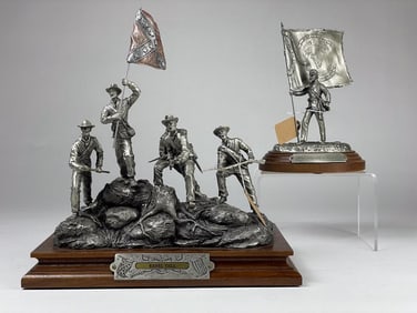 2 Piece Hudson Creek Civil War Pewter Figurine Lot