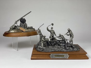 2 Piece Hudson Creek Civil War Pewter Figurine Lot