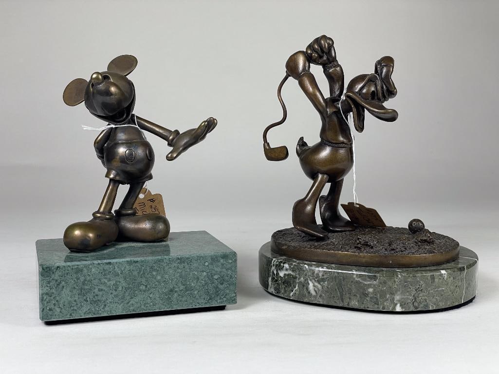 2 Piece Mickey Mouse and Donald Duck Disney Bronze Figurine Lot (1 of 8)