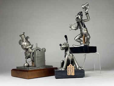 3 Piece Hudson Creek Pewter Disney Figurine Lot