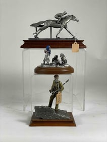 3 Piece Hudson Pewter Figurine Lot