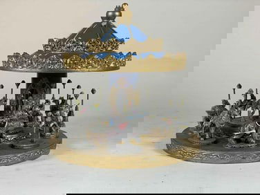 Pewter Carousel And Display Lot