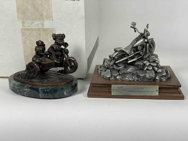 2 Piece Pewter & Bronze Disney Figurine Lot