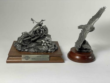 2 Piece Hudson Creek Pewter Figurine Lot