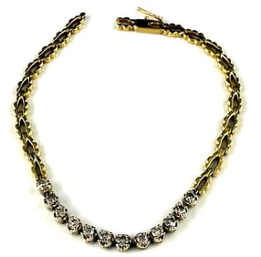 14k Yellow Gold Diamond Bracelet
