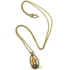 Gold Filled Necklace with Hummel Pendant