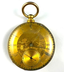 Men's Gold Case Pocket Watch