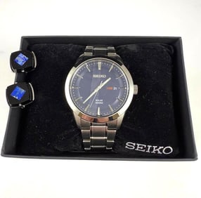 Men's Seiko Watch and Cross Pen