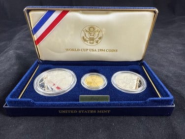 US Mint 1994 World Cup USA Coin Proof Set with Gold Coin