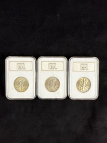 Three 1939 Fifty Cent Liberty Coins