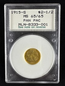 1915 S Pan-Pac Two and a Half Dollar Gold Coin