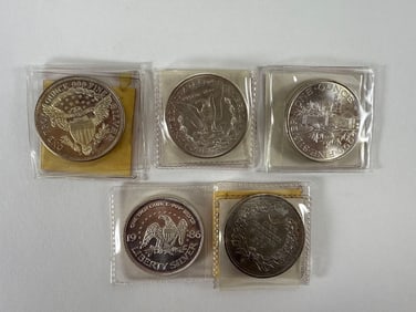 Five Silver Commerative Coins